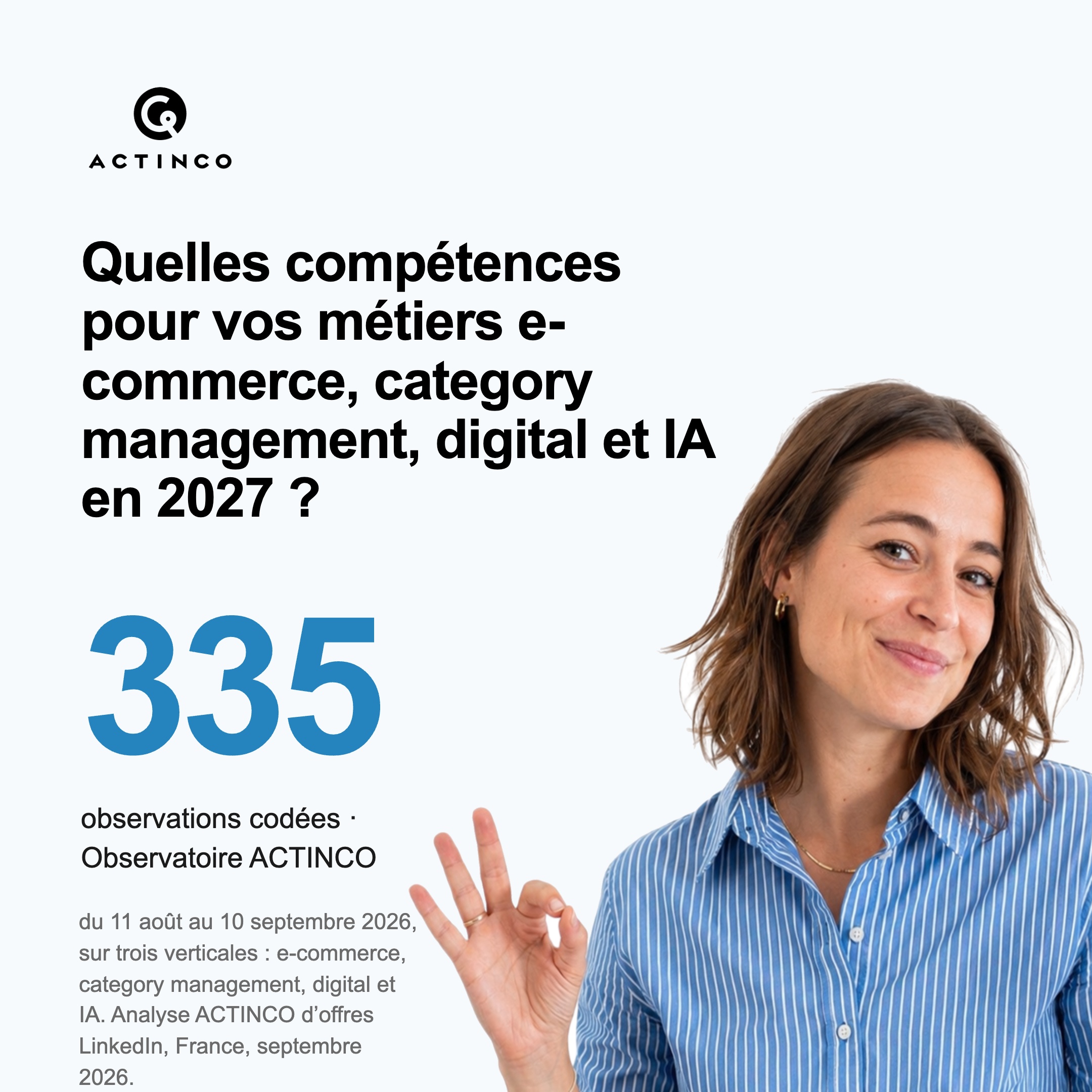 Étude ACTINCO 2026 sur les compétences qui recrutent en e-commerce, category management, digital et IA